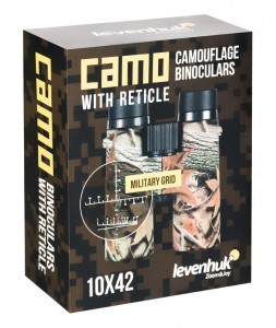 Levenhuk Camo 10x42 kétszemes távcső irányzékkal (Pixel)