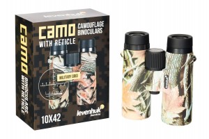 Levenhuk Camo 10x42 kétszemes távcső irányzékkal (Kéreg)