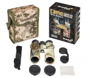 Levenhuk Camo 10x42 kétszemes távcső irányzékkal (Juhar)