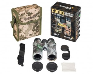 Levenhuk Camo 10x42 kétszemes távcső irányzékkal (Moha)