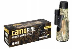 Levenhuk Camo 10x56 egyszemes távcső irányzékkal (Fenyő)