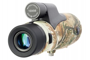Levenhuk Camo 10x56 egyszemes távcső irányzékkal (Fenyő)