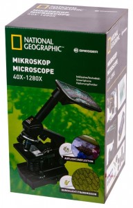 Bresser National Geographic 40x–1280x mikroszkóp okostelefon-adapterrel
