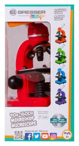 Bresser Junior Biolux SEL 40–1600x Piros mikroszkóp, okostelefon-adapterrel (74320)