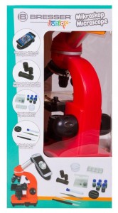 Bresser Junior Biolux SEL 40–1600x Piros mikroszkóp, okostelefon-adapterrel (74320)