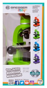 Bresser Junior Biolux SEL 40–1600x Zöld mikroszkóp, okostelefon-adapterrel (74319)
