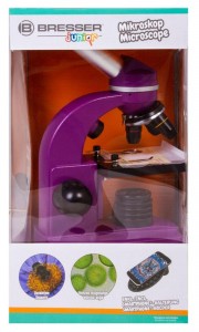 Bresser Junior Biolux SEL 40–1600x Lila mikroszkóp, okostelefon-adapterrel (74321)