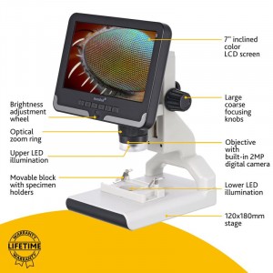 Levenhuk Rainbow DM700 LCD digitális mikroszkóp (76825)