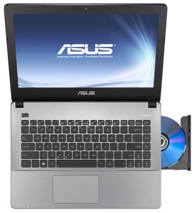 Asus 14 HD LED X450LD-WX088D - Fekete/Ezüst Intel® Core™ i3-4010U - 1,70GHz, 4GB/1600MHz, 500GB SATA, DVDSMDL, NVIDIA® GeForce® GT820M / 2GB, WiFi, Bluetooth, Webkamera, FreeDOS, Fényes kijelző 