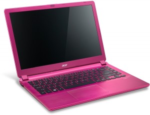 ACER V5-472-33214G50APP_LIN 14,0 HD LED - Rózsaszín, Intel® Core™ i3-3217U - 1,80GHz, 4GB/1600MHz, 500GB SATA, Intel® HD Graphics 4000, WiFi, Bluetooth, Webkamera, Linpus